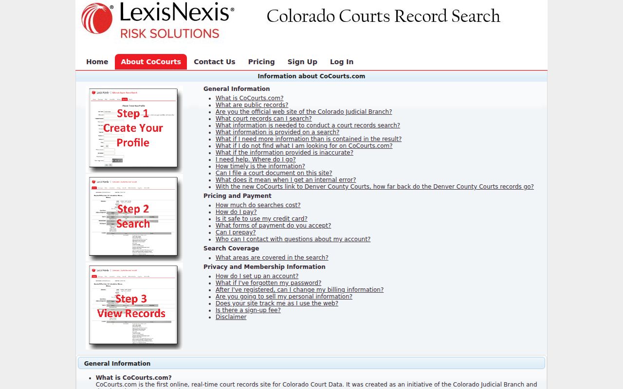 Dolores County court records CoCourts FAQ register of actions