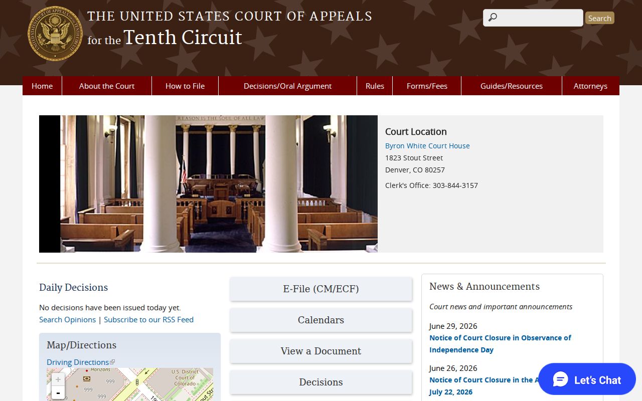 Dolores County District Court Tenth Circuit federal appeals page