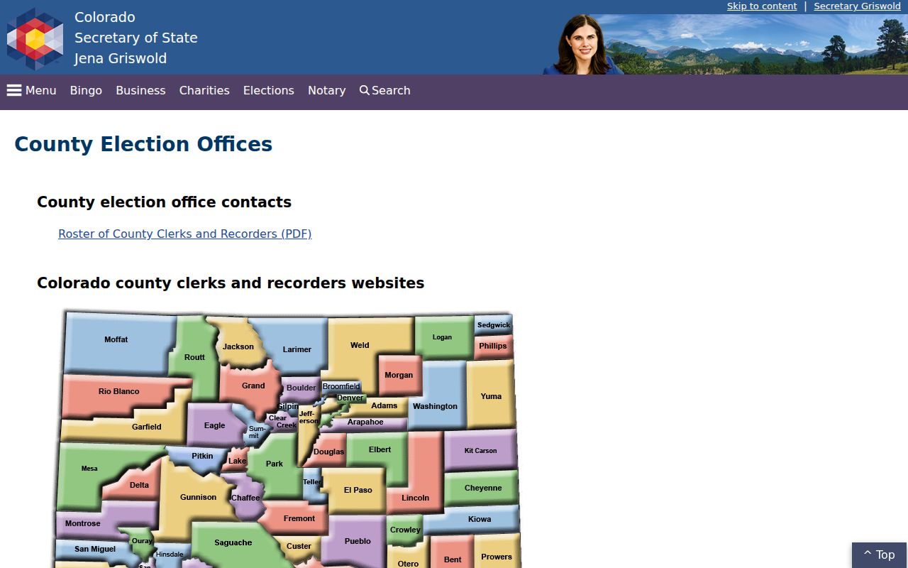 Dolores County marriage records Secretary of State county offices page